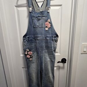 Torrid Embroidered Denim Overalls